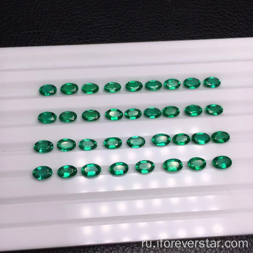 Натуральные зеленые изумруды Стандартные овальные Zambian Emeralds